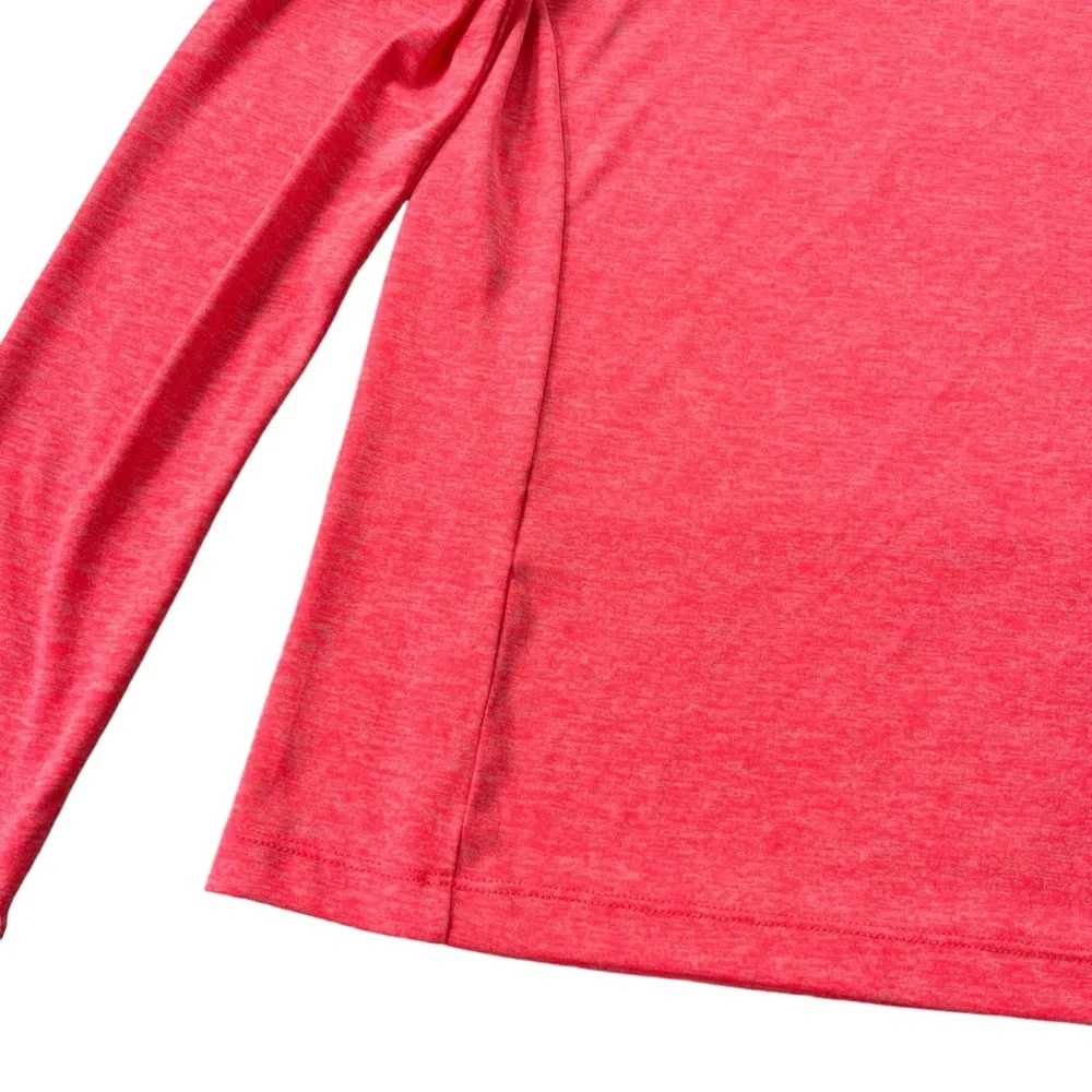 Under Armour Heatgear Womens S Neon Coral Loose Fit Tech Twist Drawstring Hoodie